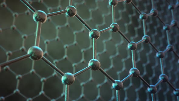 Loopable graphene structure. Two rows of carbon atoms. Dark honeycombs alt