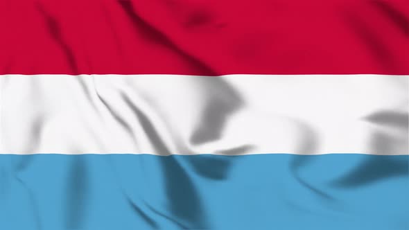 4K Luxembourg Flag - Loopable