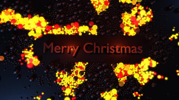 Looped Christmas Card with Merry Christmas Lettering and Garland Balls Scattered on the Surface alt