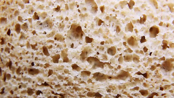 Fresh Sliced Rye Flour Bread Rotates