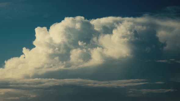 Timelapse of clouds in blue sky