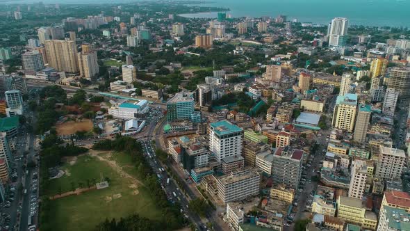 Aerial view of Dar es Salaam city