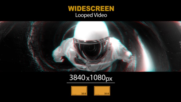 Widescreen Astronaut Flying Space 04