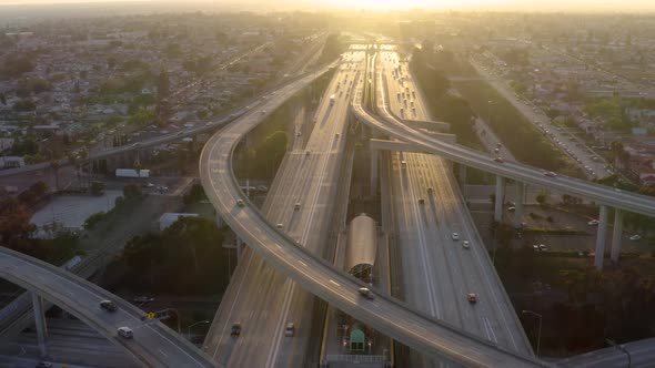 Huge highway road interchange. alt