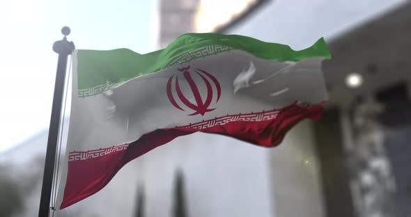 Iranian national flag. Iran country waving flag alt