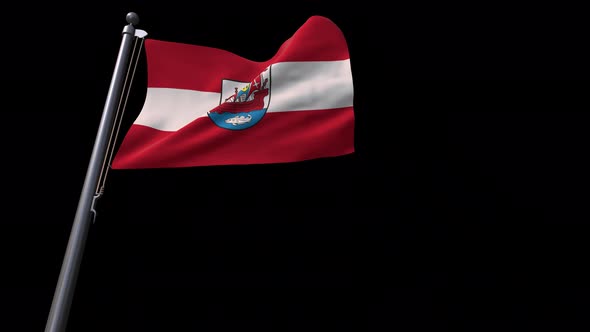 Bremerhaven City Flag Germany  With Alpha Channel 4K alt