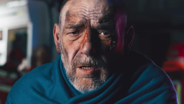 Upset Elderly Survivor at Night alt