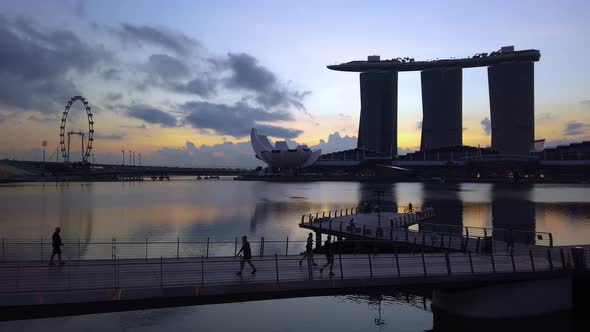 Singapore Skyline - Marina Bay - 4K Time Lapse