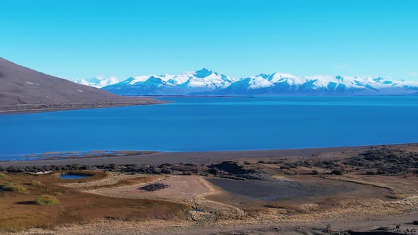 Patagonia landscape. Famous city of El Calafate at Patagonia Argentina alt