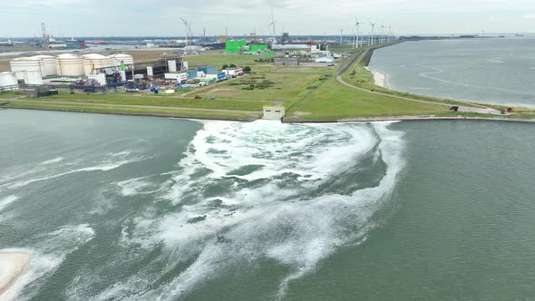 Treatment Water Discharging into the Ocean Causing Pollution alt
