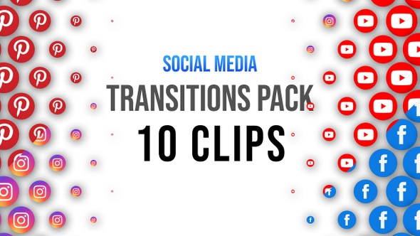 Social Media - Linear Transitions 10 Clips