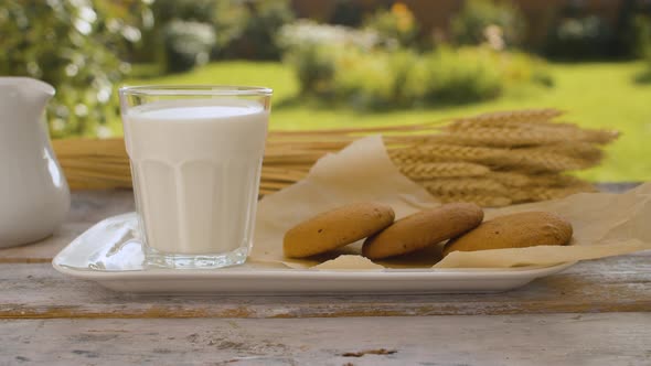 Glass of Milk and Cookies
