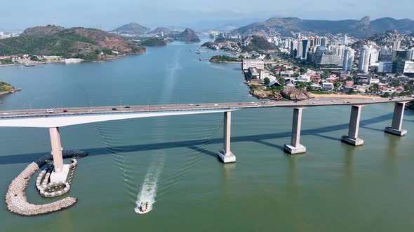 Third bridge landmark of Vitoria state of Espirito Santo Brazil. alt