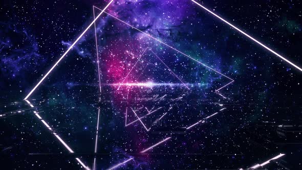 Light Neon Nebula Background Loop alt