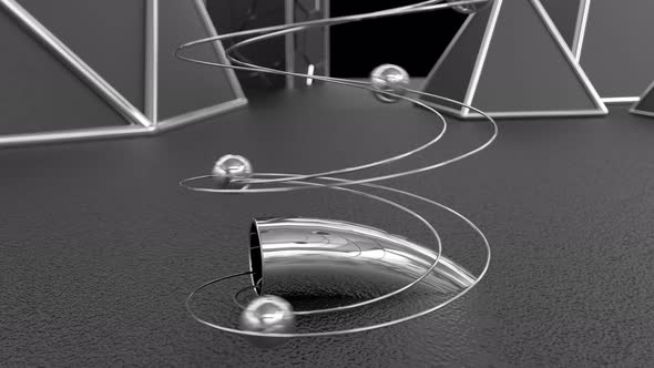 Rolling down balls through a tunnel alt