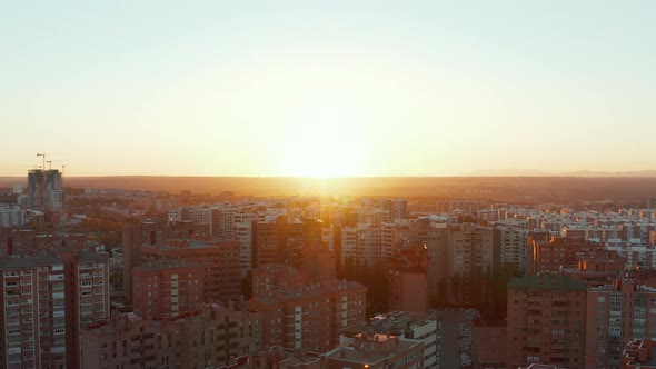 Aerial Footage of Various Colour Apartment Buildings in Housing Estate in Urban Neighbourhood alt