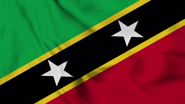 Saint Kitts and Nevis flag seamless waving