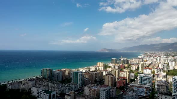 Drone View Alanya City alt