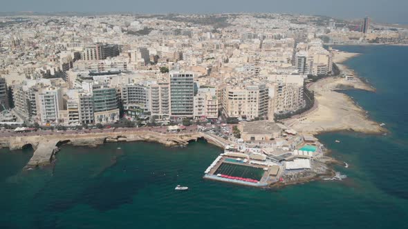 Sliema  - Aerial view of the city of Sliema, Malta