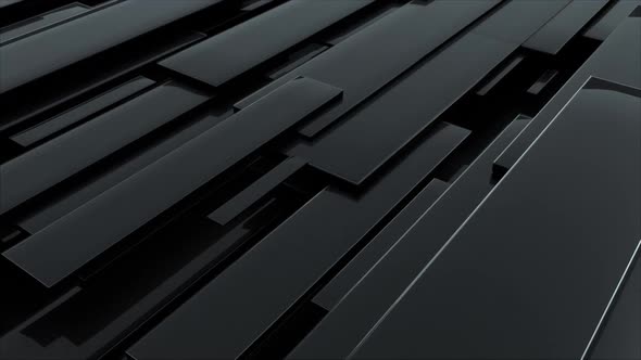 Black Glossy Rectangular Panels alt