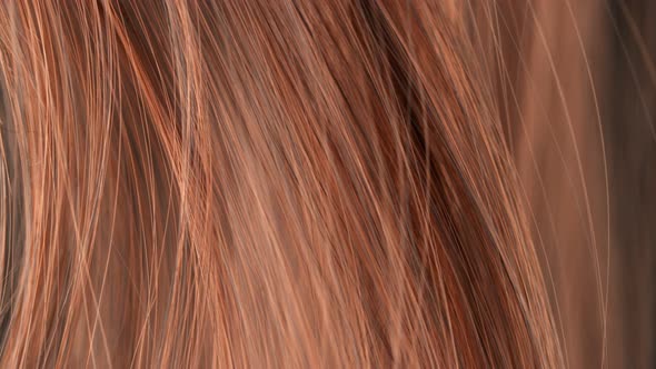 Super Slow Motion Shot of Waving Brown Hair at 1000 Fps alt