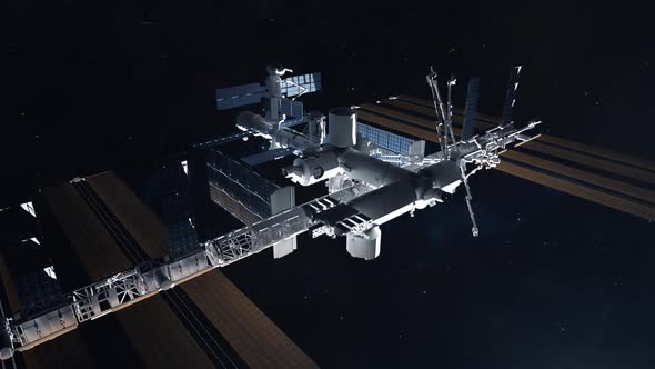 International Space Station Close Establishing Shot