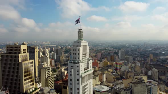 Cityscape of Sao Paulo Brazil. Stunning landscape of downtown district city. alt