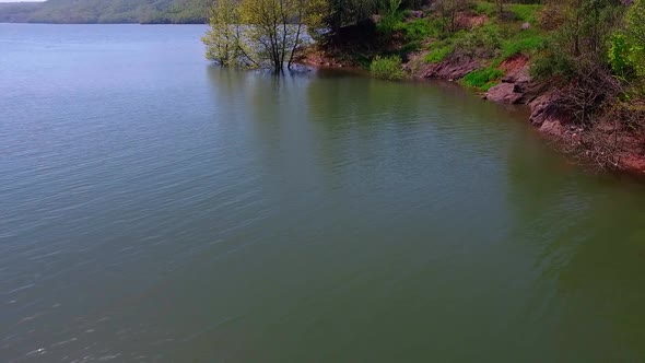 Lakeside And Forest Drone View  2