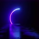 Minimalist Neon Circle in the Dark - Looped Abstract 3D  - VideoHive Item for Sale