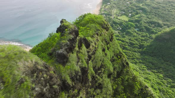 Scenic Tunnels Beach in Haena Village with Gorgeous Expensive Ocean Front Houses alt