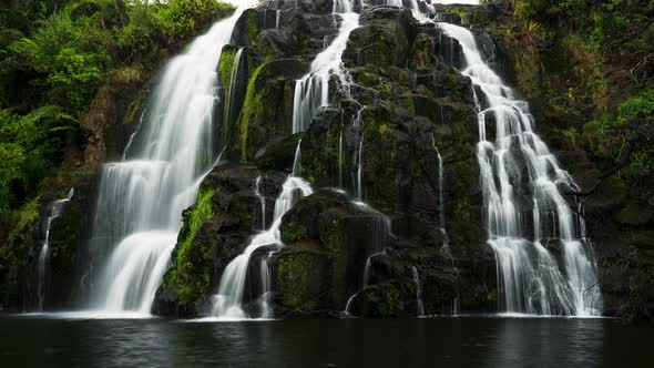 Owharoa Falls in New Zealand Daytime Timelapse