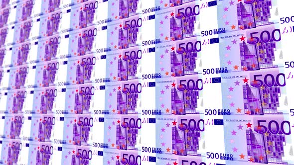 500 Euro Note Money Loop Background 4K 02