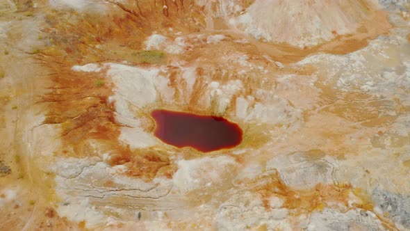 Ural clay mountains Mars planet Top view of the mars quarry Ural Mars alt