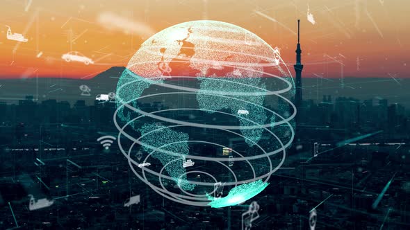 Global connection and the internet network modernization in smart city alt