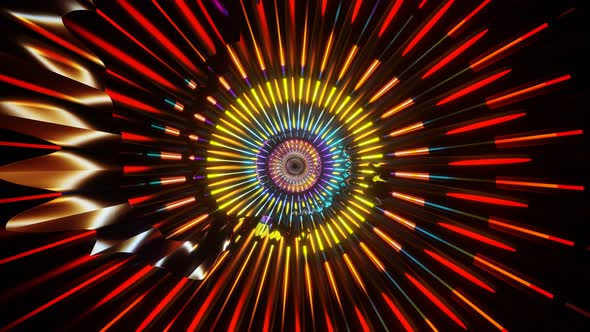 VJ Loop Tunnel Rainbow Rays alt