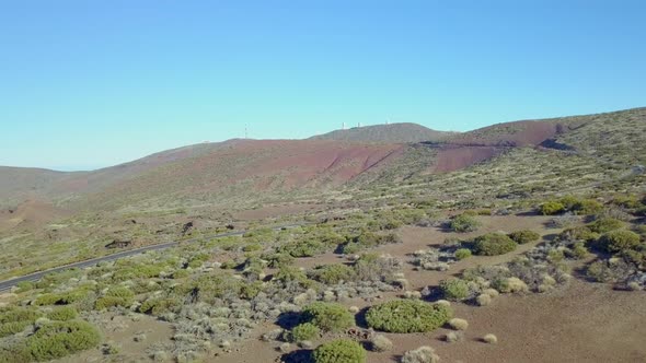 The Landscape View of the El Teidi Volcano in Tenerife Spain