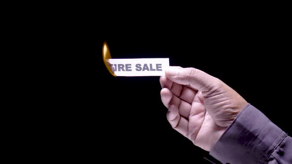 Paper Burning   Fire Sale