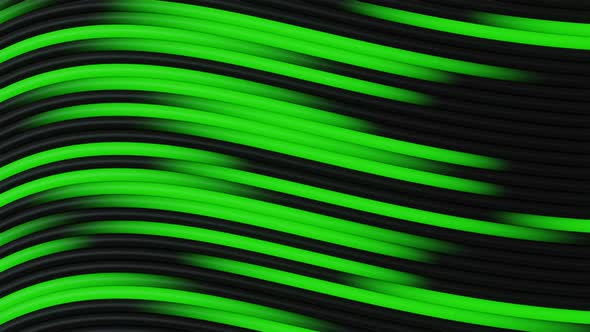 Fast Moving Green Curve Lines 3d Render Seamless Animation alt