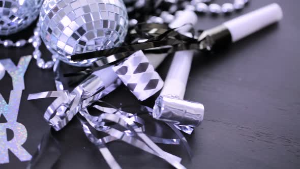 Decorations for New Year Eve party. alt