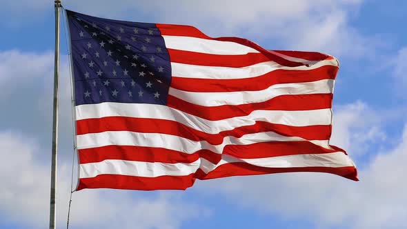 American Flag Slow Motion Waving, Close Up Video, Stock Footage | VideoHive