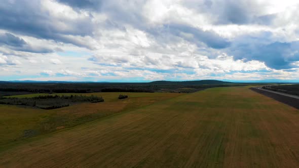 4K Drone Video of Chena River cutting through Forest near Fairbanks, Alaska alt