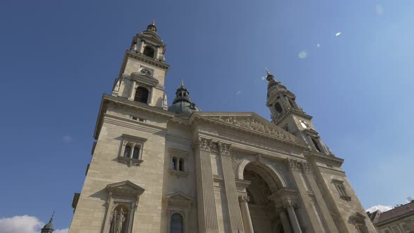 Low angle of the St Stephen's Basilica 