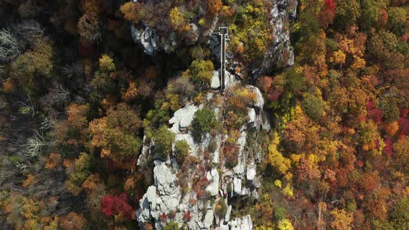 Rock Formation - Virginia/West Virginia - Bird's Eye View - Autumn alt