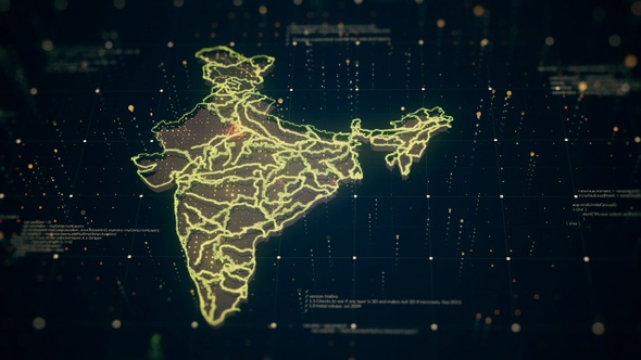 Gold India Map Danger 4 K