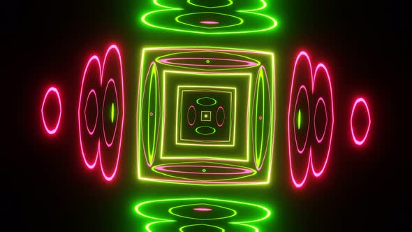 Rotation of a Pulsating Multicolored Abstract Figure alt