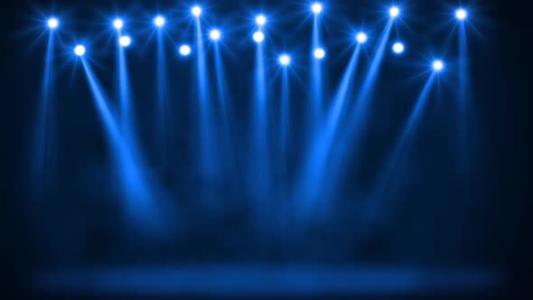 Blue Stage Lights by Thehivestudio | VideoHive
