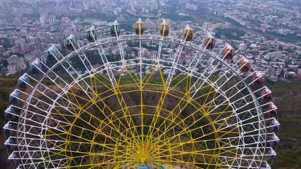 Ferris Wheel And City View From Top