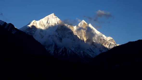 Time Lapse of Gangotri Glacier in India. 