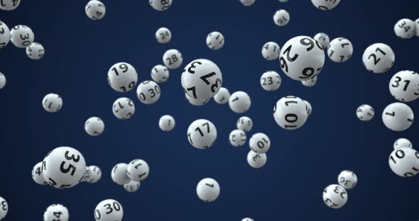 4K Falling Lotto Balls