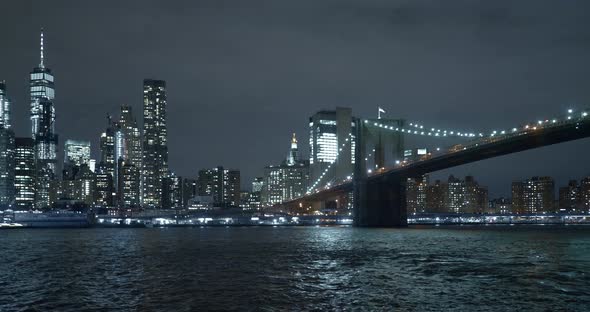 View of Manhattan at Night New York City alt